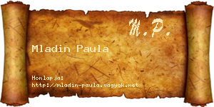 Mladin Paula névjegykártya